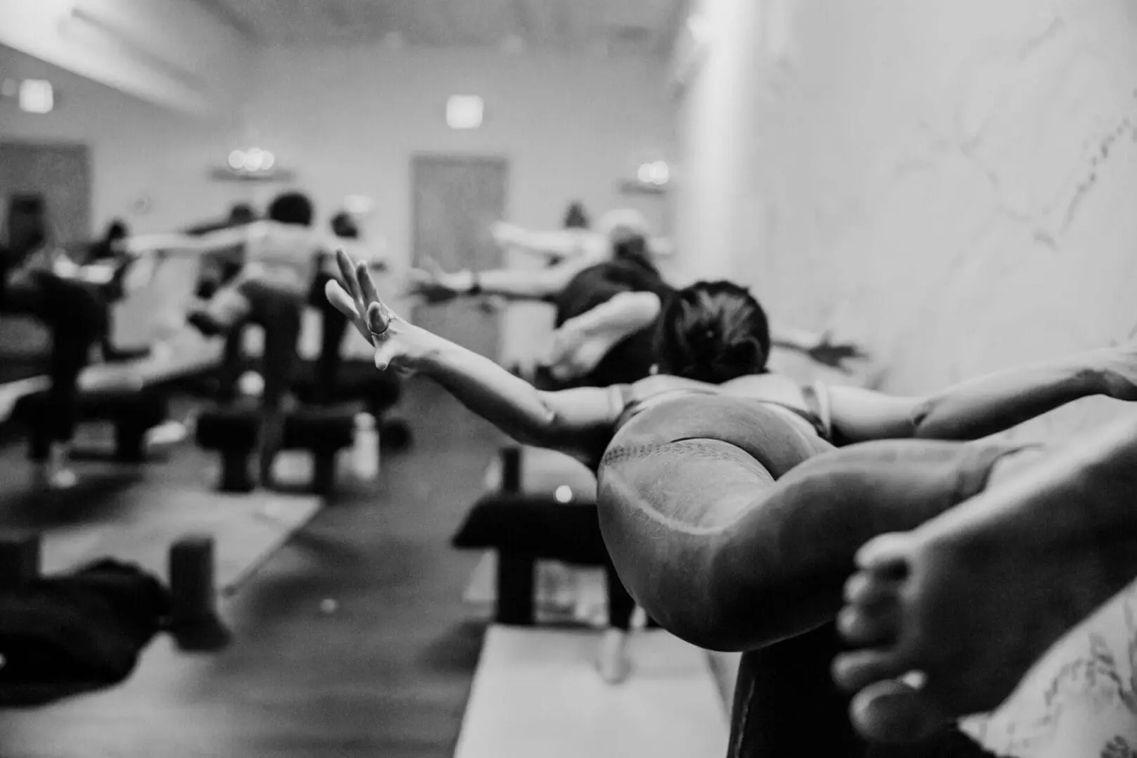 Power class in Vitara infrared hot yoga room