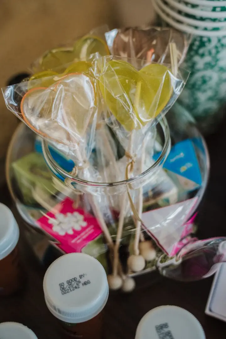 Heart-shaped private event treats at Vitara