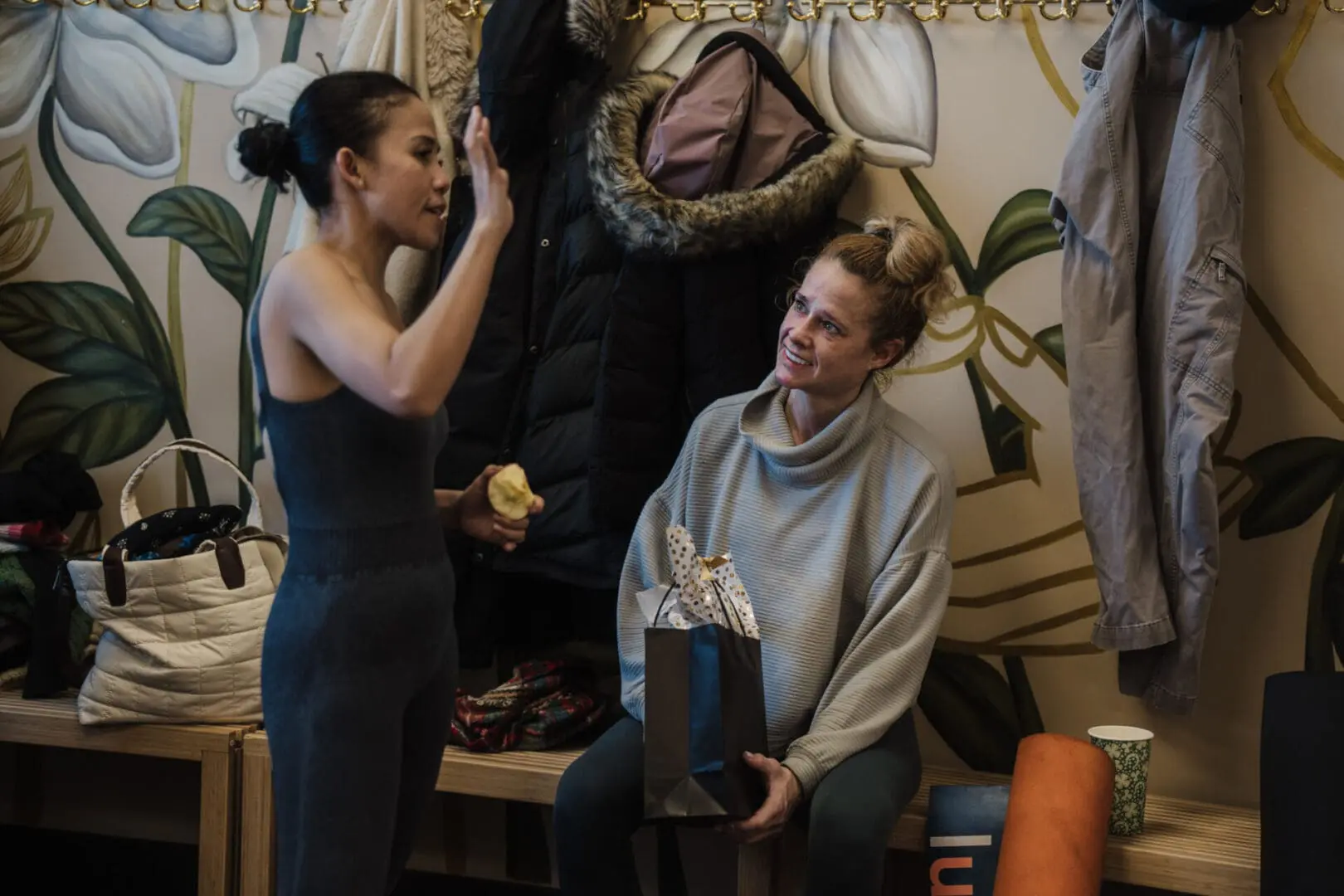 Private event guest holding a gift bag at Vitara