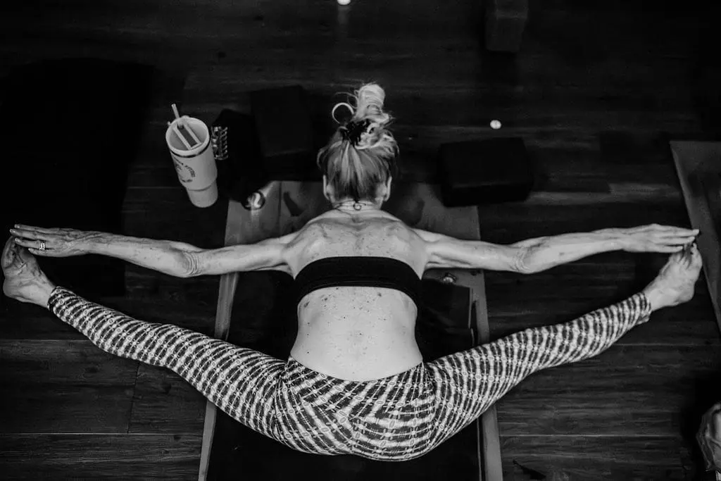 Teacher-led infrared hot yoga class at Vitara in Seabrook NH