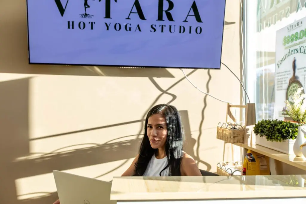 Receptionist at Vitara Hot Yoga Studio
