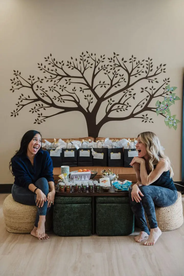 Vitara Hot Yoga community members inside the Seabrook studio